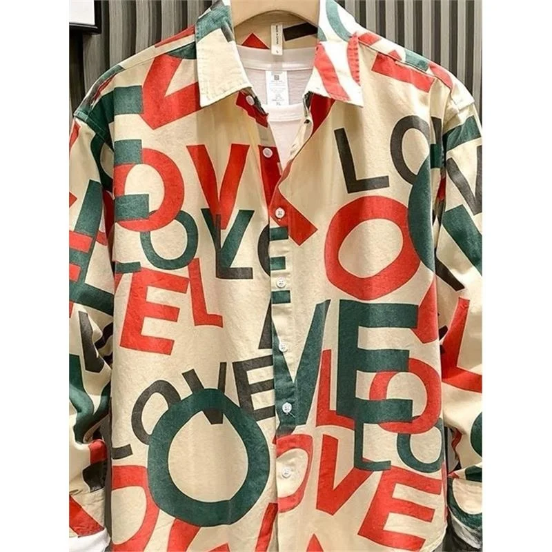 

Large Size 300 Pou Thin ort Sve Color Blo Men's Summer Casual irt Vintage Hong Kong Sle High End Loose Top