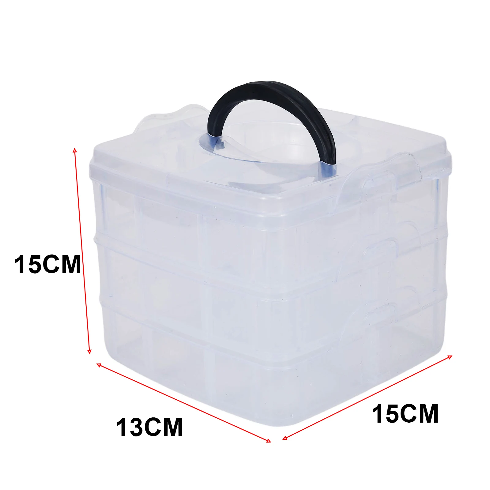 18 Grids Plastic Adjustable Storage Case Box 3 Layer Beads Jewelry Container  Art DIY Crafts Jewelry Fishing Tackles Accessories