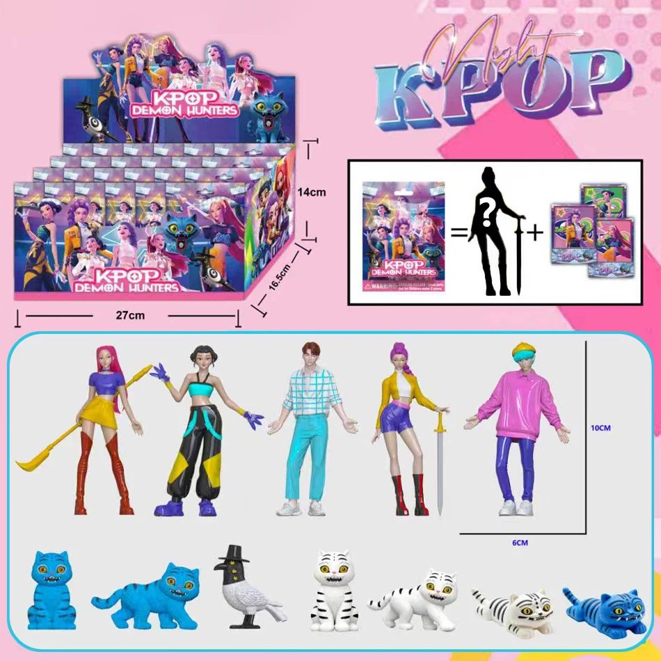 

Аниме Kpop Demon Hunt слепая коробка серии фигурка тигра игрушка украшение стола статуи орнамент игрушки подарки на Хэллоуин/Рождество
