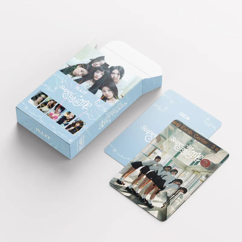 92A Girlgroup ILLIT Total Chain Neues Album BOMB Doppelseitige Promi-Fotokarten-Aufkleber Lomo-Karte – Detail 24