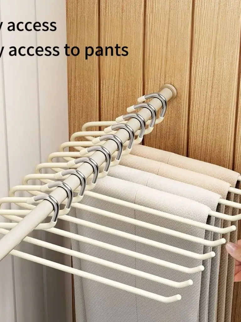 Goose type pants hanger for home use hanging pants hanger non-marking pants clip non-slip dip plastic clothes rack closet storag