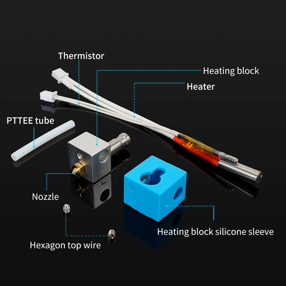 For Kobra Hotend 24V 40W Hotend Set For ANYCUBIC Kobra FDM 3D Printer 1.75MM for Feeding 3D printer Extruder