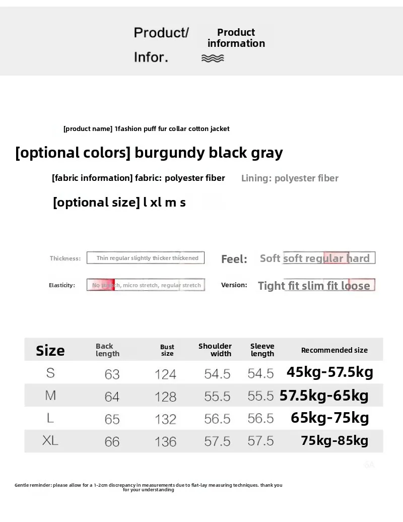 2026 Fashion Down Cotton-padded Jacket Women's Winter Coats Long Fur Collar Short Parkas Thicken Warm Streetwear Loose Outerwear