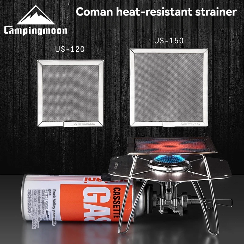 CAMPINGMOON Stainless Steel Heat-resistant Filter Screen, Flame to Infrared, Heating Small Container for Heating