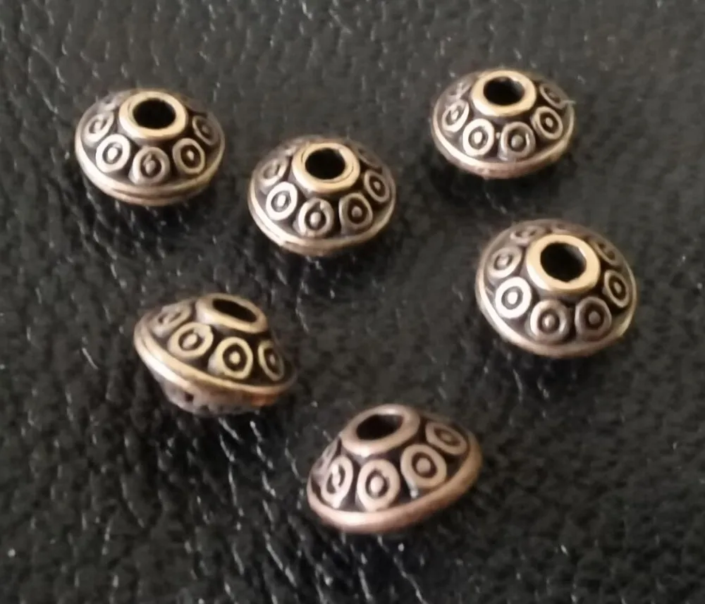 

600pcs Antiqued copper plt metal bicone spacer beads A725C