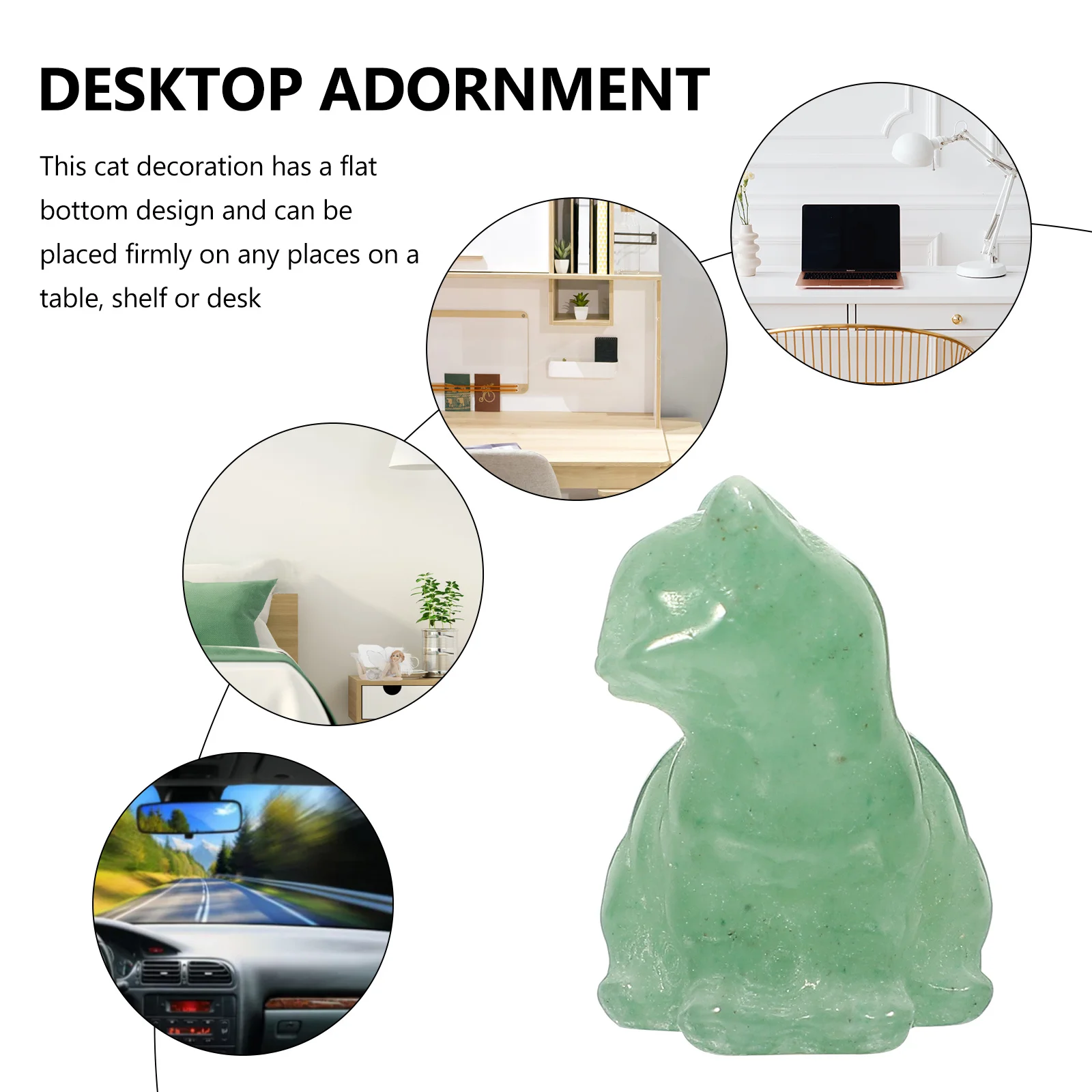 

Crystal Fortune Cat Ornament Engraved Miniature Crystal Desktop Decoration Gift Decor Cartoon Fortune Cat Figurines