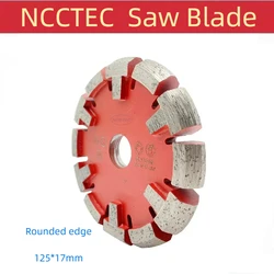 Rounded Edges NCCTEC 5'' Diamond Tuck Point Saw Blade for Floor Heating Tubes 125mm Concrete Floor Grooving Cutting Crack Chaser