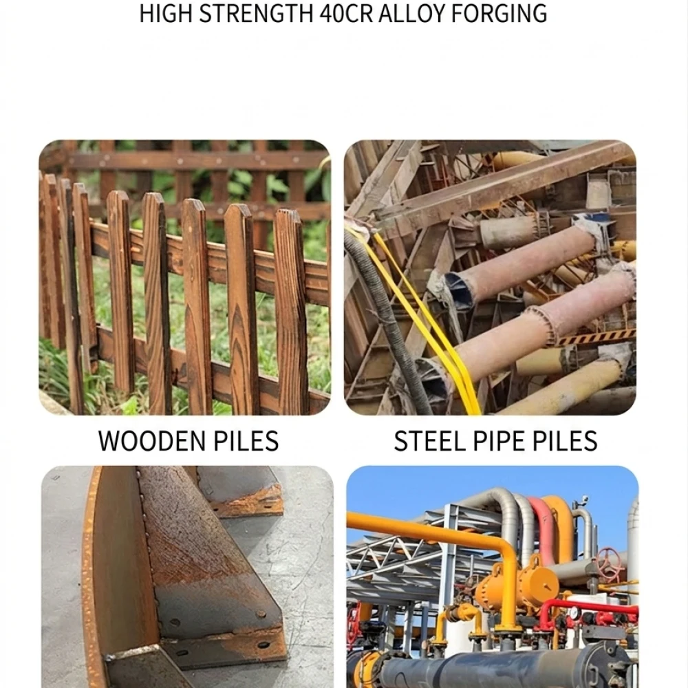 Professional Pneumatic Hammer Bit Square Round Shank Flat Arc Design Industrial Grade Metal Processing For Impact Drill