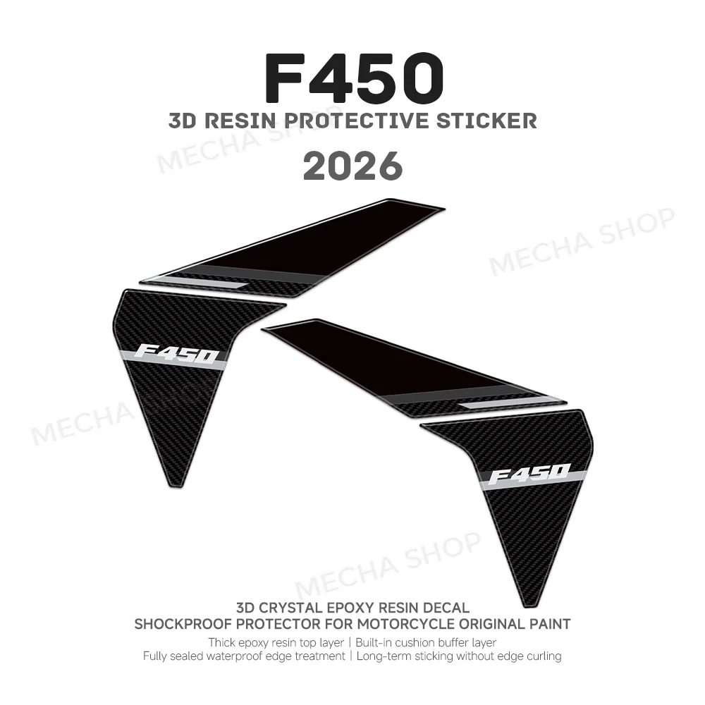 Image of Für 450GS F450GS Seitenverkleidungs-Aufkleber-Set Zubehör 3D-Harz-Aufkleber-Schutz-Set
