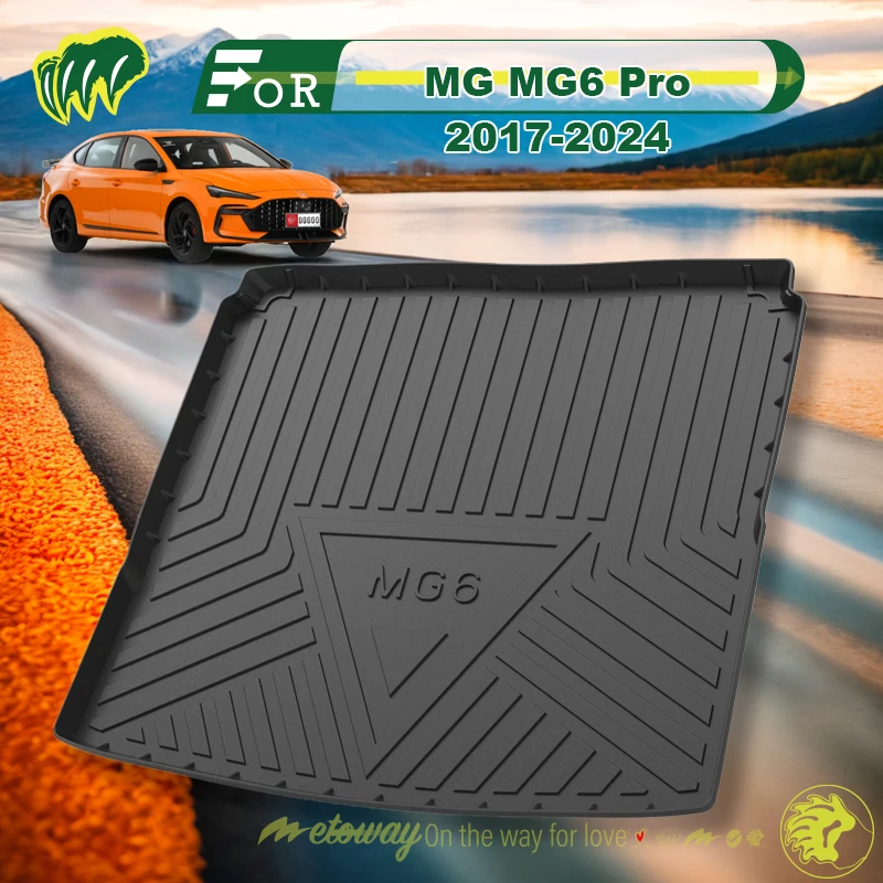 

For MG MG6 Pro 2017-2024 Custom Fit Car Trunk Mat All Season Black Cargo Mat 3D Shaped Laser Measured Trunk Liners