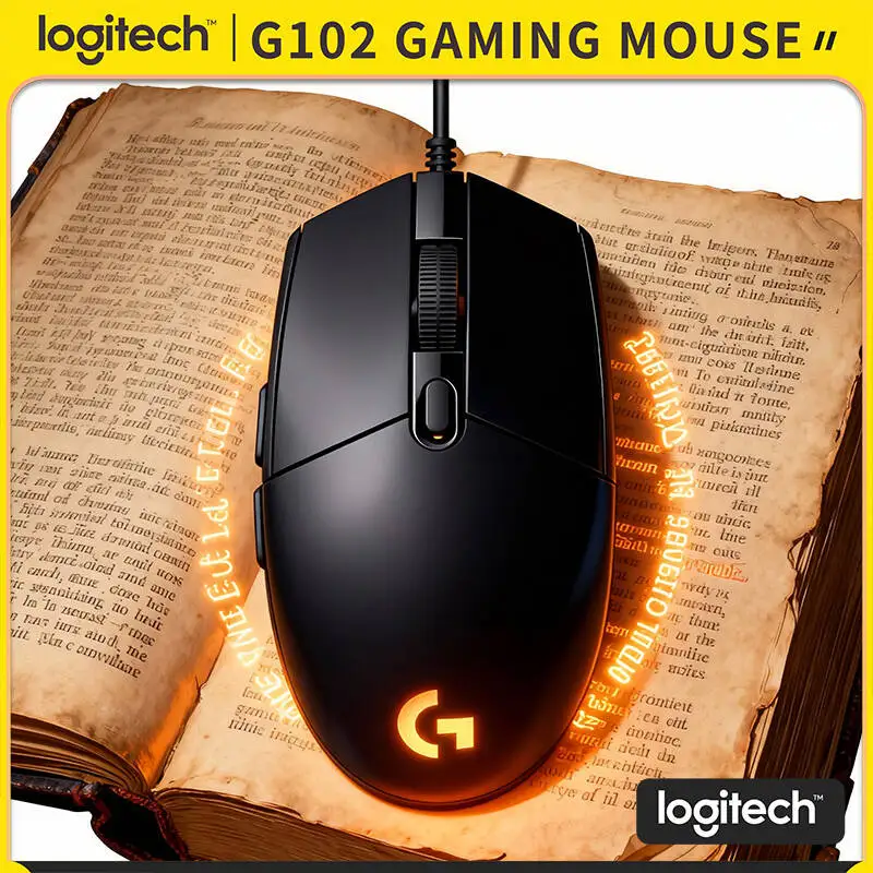 

Проводная игровая мышь Logitech G102, регулировка 8000 точек на дюйм, датчик HERO, RGB-подсветка, эргономичная ручка для длительных игровых сеансов