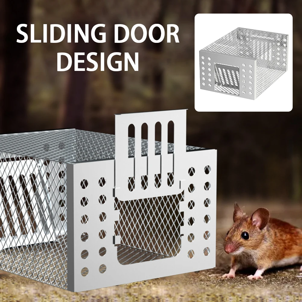 

Mouse Trap Rodents Cage Trap Animal Friendly Easy Set Trap Reusable Large Space Household Efficiency Mousetrap For Home Basement