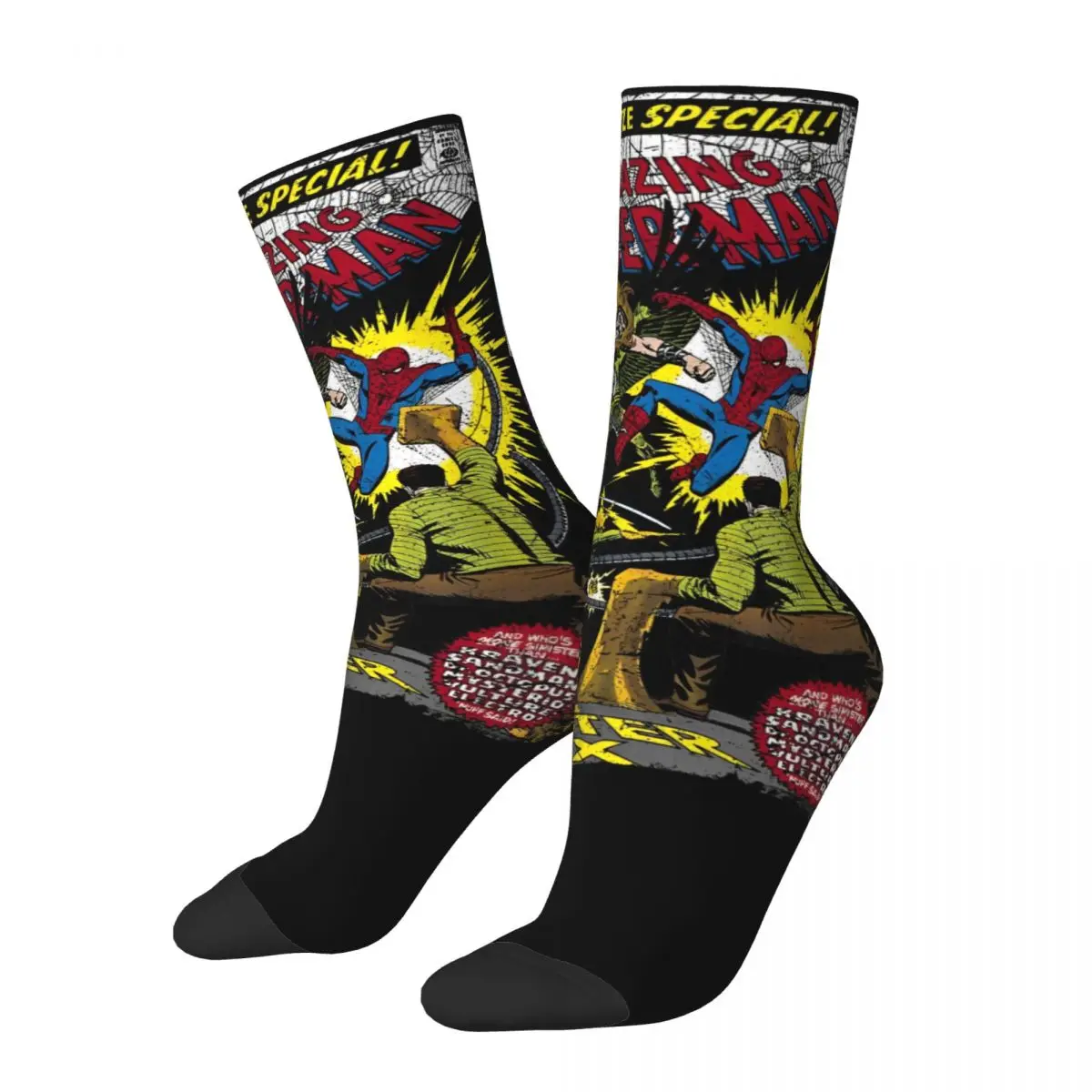 Cool Spider-Man Comic Merchandise Socks Cozy Spiderman Sport Long Socks Super Soft for Women's Best Gift Idea