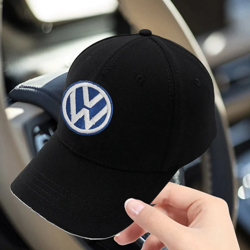 1/2pcs Men\'s Summer Sun Block Baseball Cap Embroidery Cap For Volkswagen Polo Bora Rline Jetta Golf 7 8 Tiguan Tharu VW Beetle