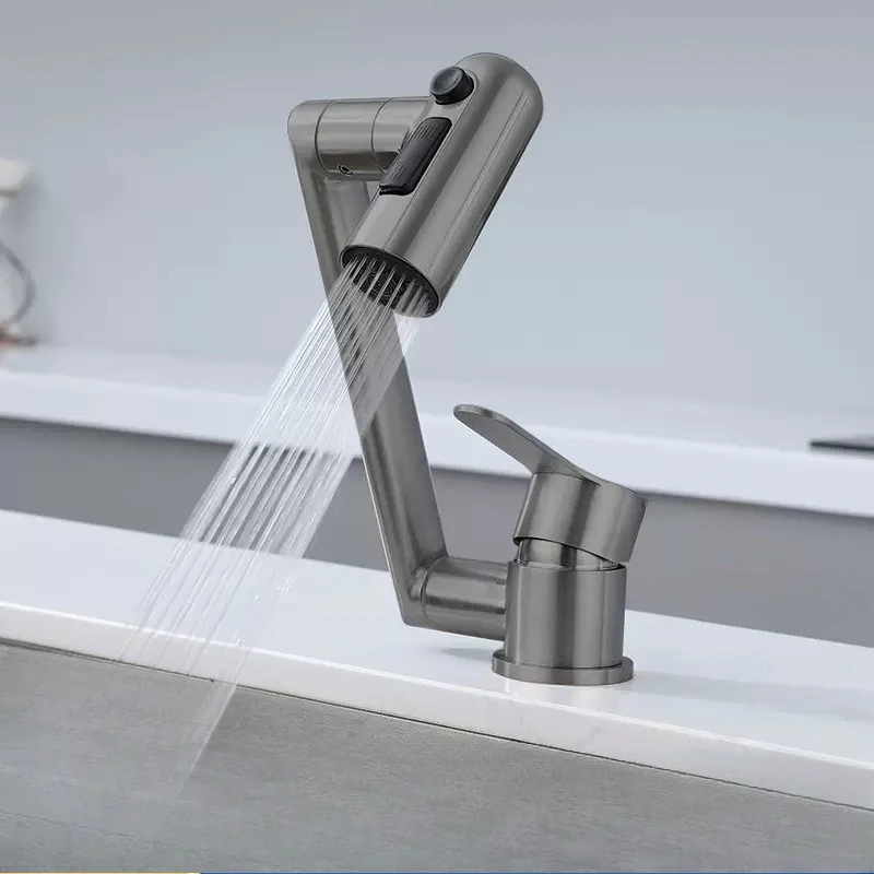 Foldable Faucet Hot and Cold Kitchen Window Hidden Sink Stainless Steel Sink Universal RV Low Profile