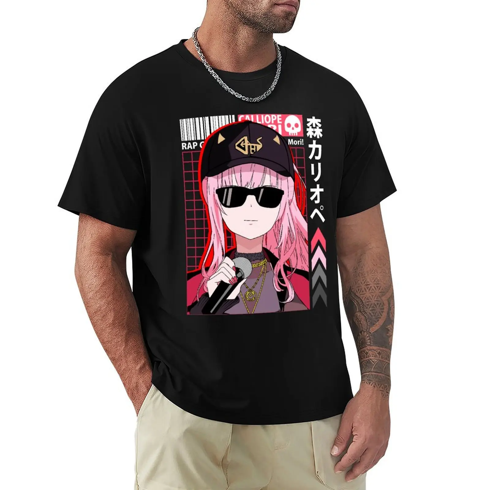 

Calliope Mori Rap Hololive EN T-Shirt animal prinfor boys designer shirts shirts graphic tee men
