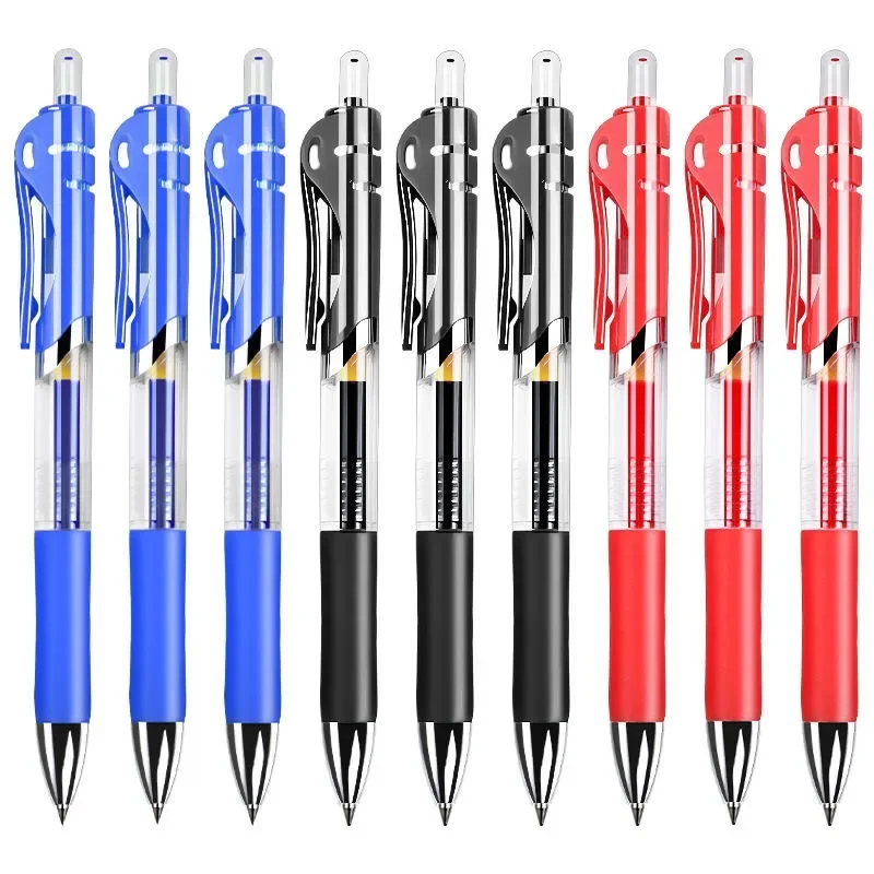 24Pcs Press Office Student Bullet Gender Pen, Party Office Classic Stationery Pen