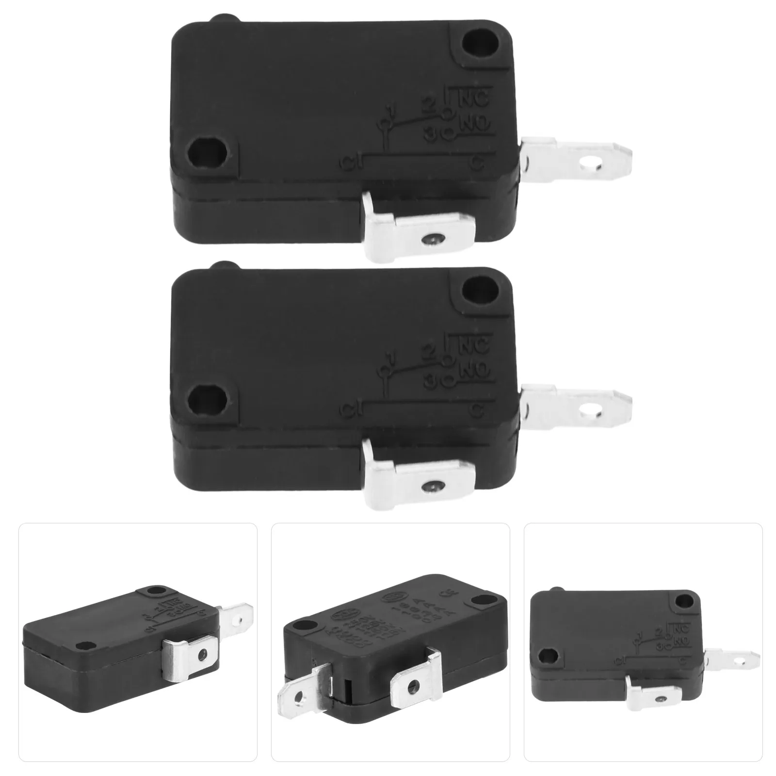 2Pcs Micro Switch Normally Open Universal Microwave Door Part Microwave Oven Replacement Sensitive Touch Limit Switch Household