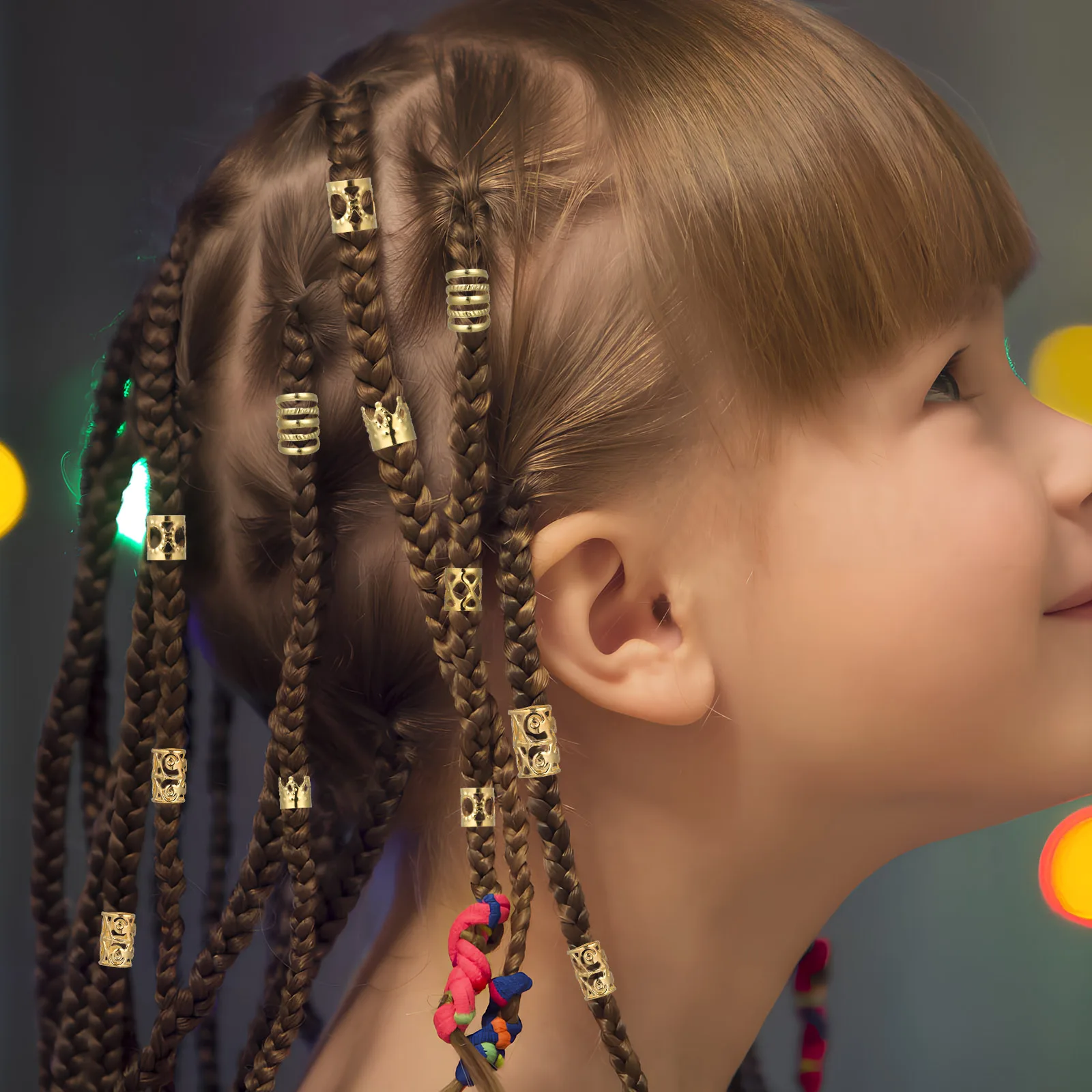 

Braid Accessories Curly Women Braiding Metal Cuff Hair Jewelry For Braids Beads Decorations Charms Styles Hair Pins