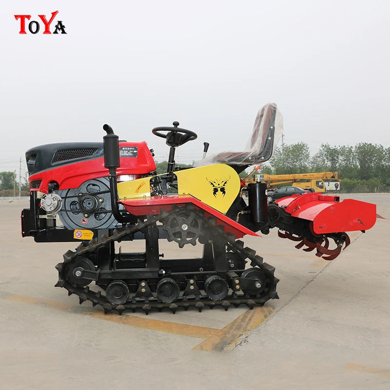 80 HP crawler rotary plow agricultural machinery dual-purpose digging, plowing and seeding additional digging arm customized