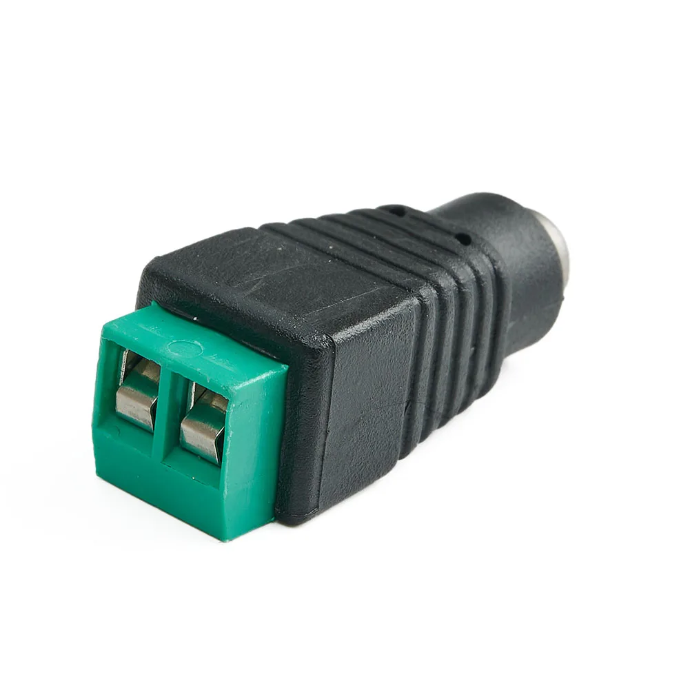10pcs 5.5x2.1mm DC Power Male Female Connectors 12V Screw Terminal Adaptors for CCTV Camera Installation No Crimping Required