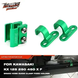 KX KXF Fascetta guida tubo freno per Kawasaki KX250 KX450 KX250F KX450F KX 250F 450F 250X 450X 2006-2023 Cavo freno Clip fissa