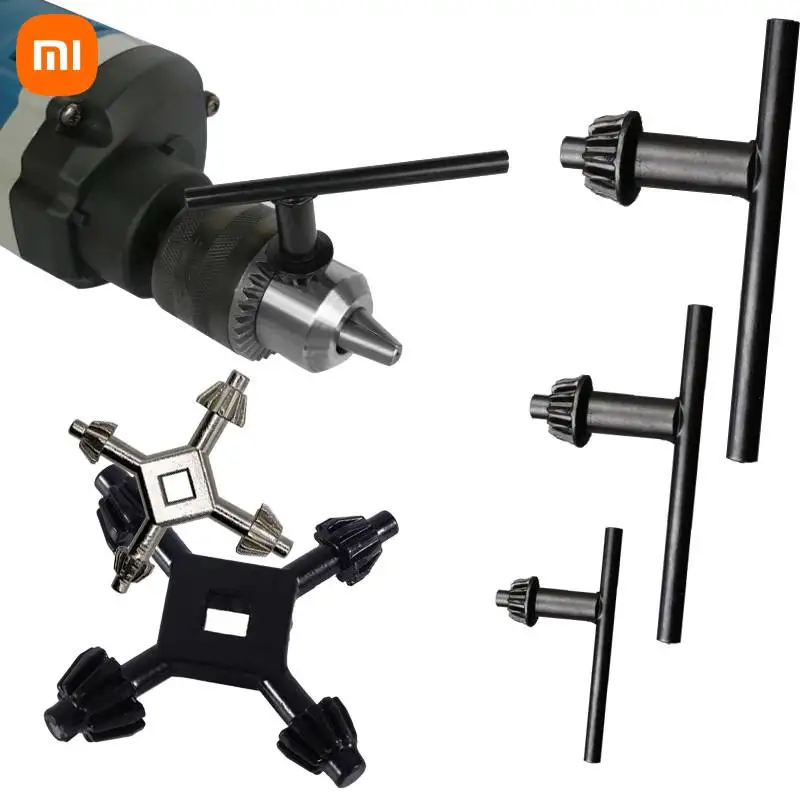 Xiaomi 4 In 1 Multi-function Universal Chuck Key Drill Drilling Holder Spanner Ratchet Socket Ring Combination Grip Star Wrench