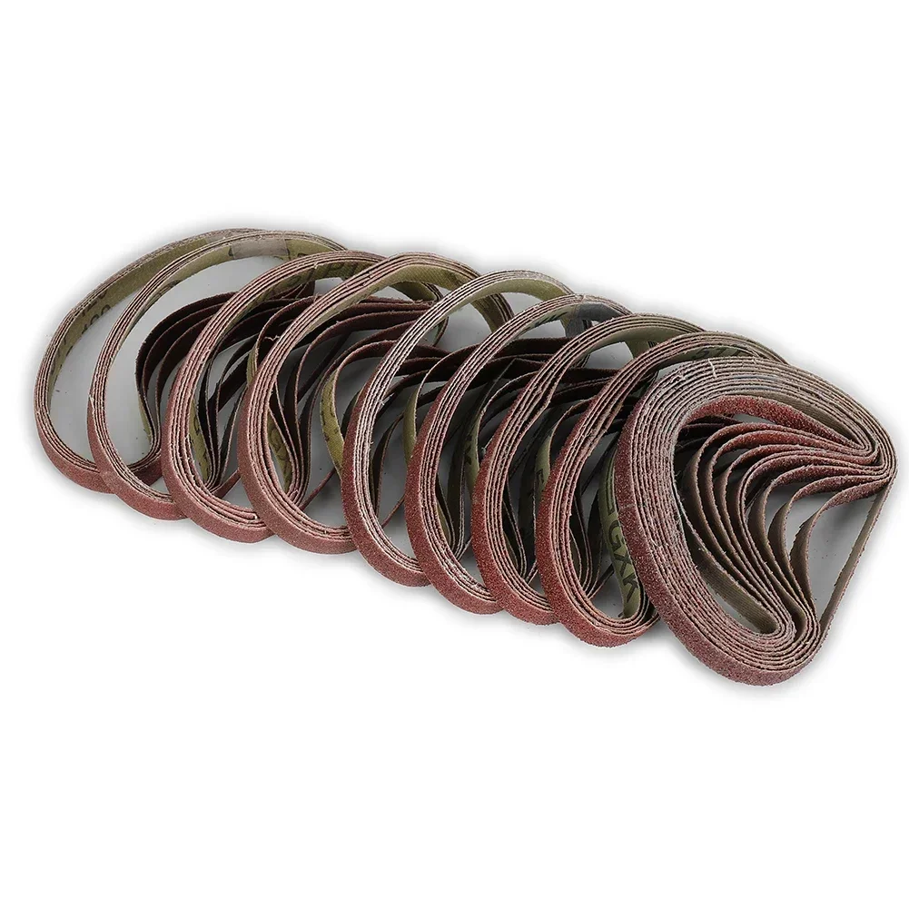 50pcs/Set Sanding Belts Abrasive Bands For 10x330mm Sanders File Sanders Belt Sander Abrasive Tools Wood Grinding Polishing