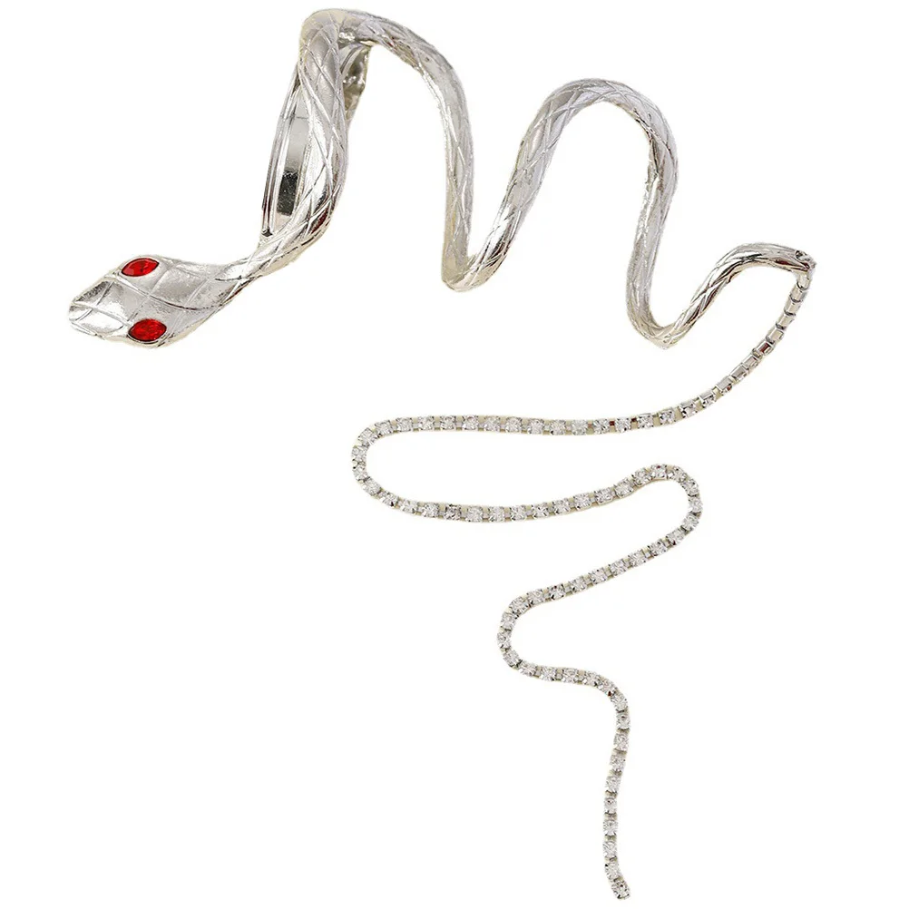 

Snake Hair Clip Metal Long Ponytail Cuff Barrette Lightweight Hair Chain for Braids Party Birthday Graduation Hairstyles