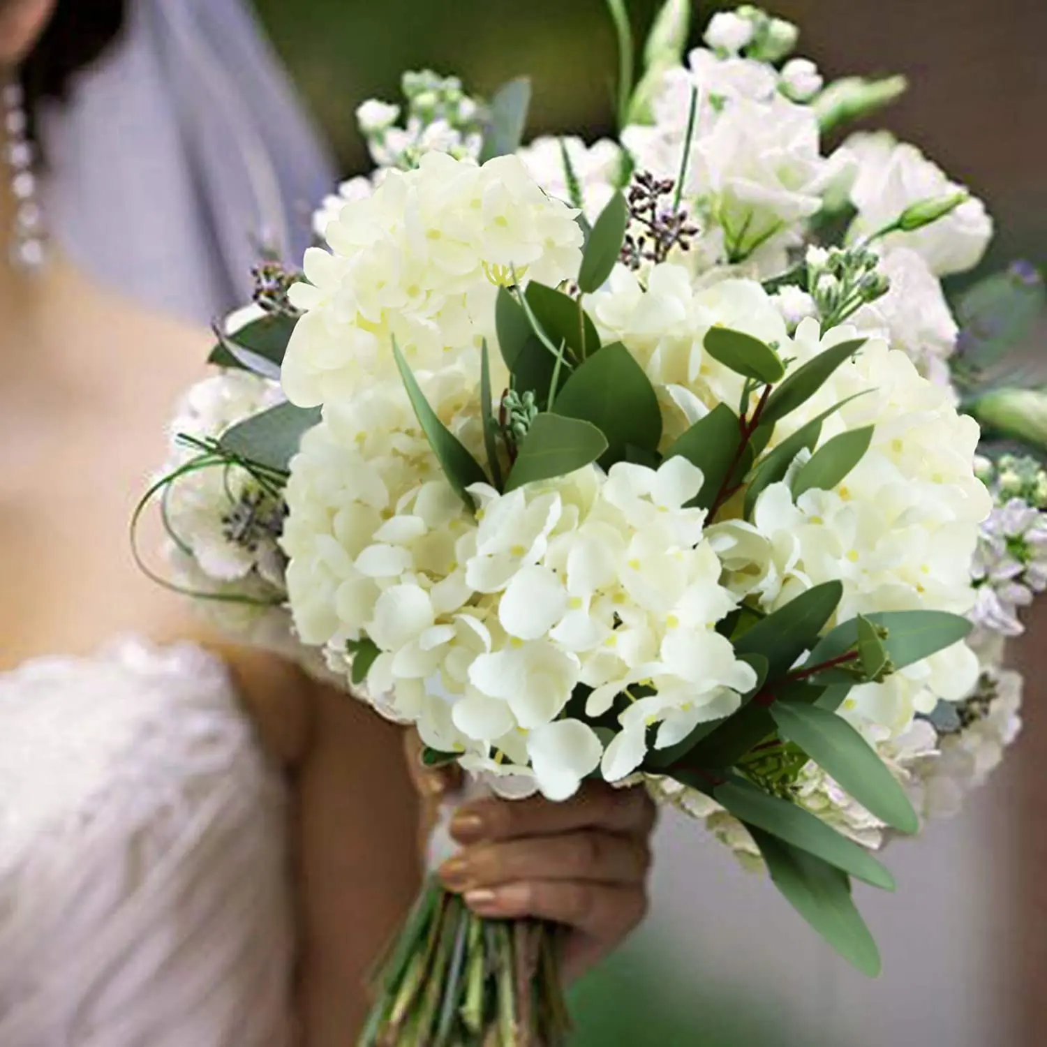 Hydrangea Silk Flowers Pink Hydrangea Artificial Flowers Fake Bouquet Flower Arrangements for Home Wedding Centerpieces Decor