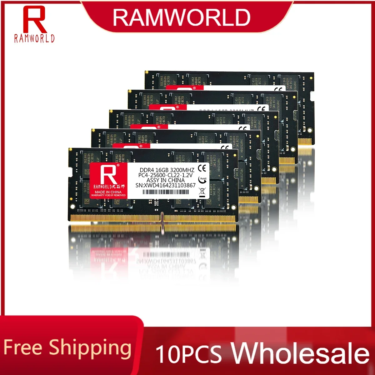 RAMWORLD  DDR3 DDR4 16GB 8GB 4GB 1333MHz 1600MHz 2133MHz 2400MHz 2666MHz 3200MHz 1.35V 1.2V  SODIMM Laptop Memoria Ram