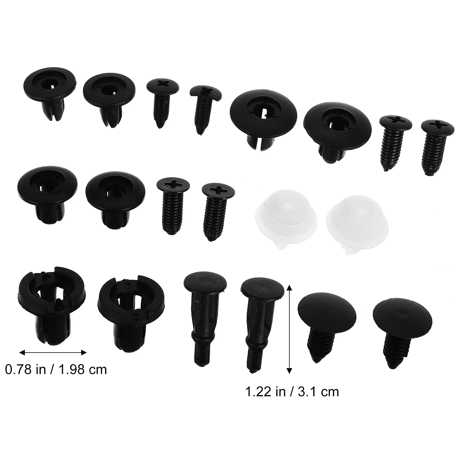 

100 Pcs Bumper Retainer Body Push Type Plastic Durable Fastener Door Trim Vehicle Accessories
