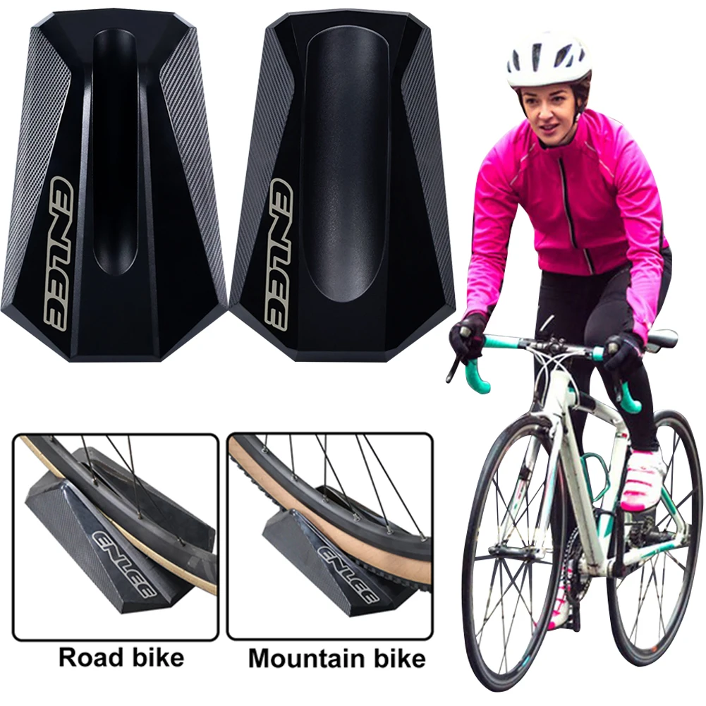 

ENLEE Bike Front Wheel Stabilize Stand Mountain Road Bike Front Wheel Block Support Anti-slip Bike Tire Holder Accessories