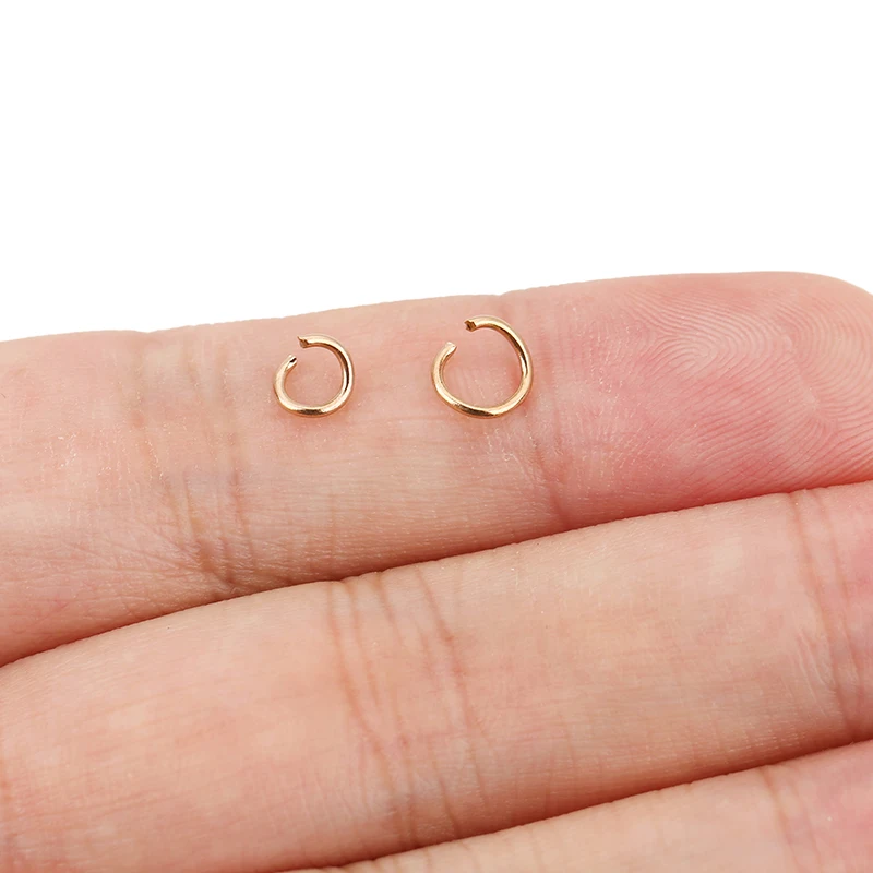 100pcs Rose Gold Plated Stainless Steel Open Jump rings 3 4 5 6 mm PVD Never Fade Split Rings Connectors For Diy Jewelry Making view 4
