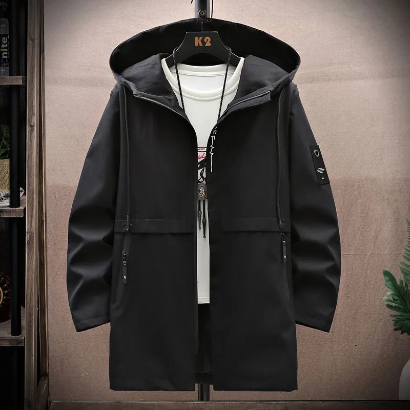 2023 Spring and Autumn New Fashion Trend Long Trench Coat Men Casual Loose Comfortable Waterproof High Quality Large Size Coat