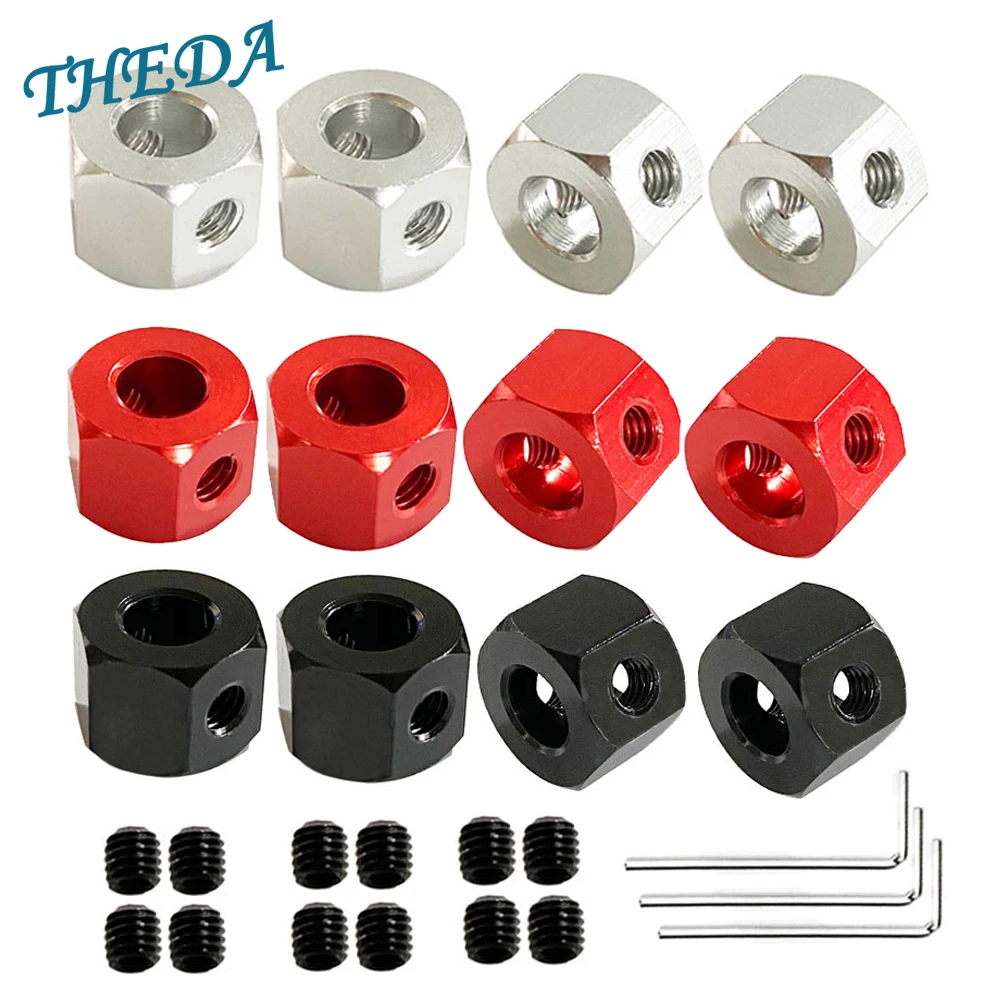 Metal Combiner Wheel Hub Hex Adapter 5mm To 12mm for WPL D12 C14 C24 B14 B16 MN D90 D91 RC Car Upgrade Parts