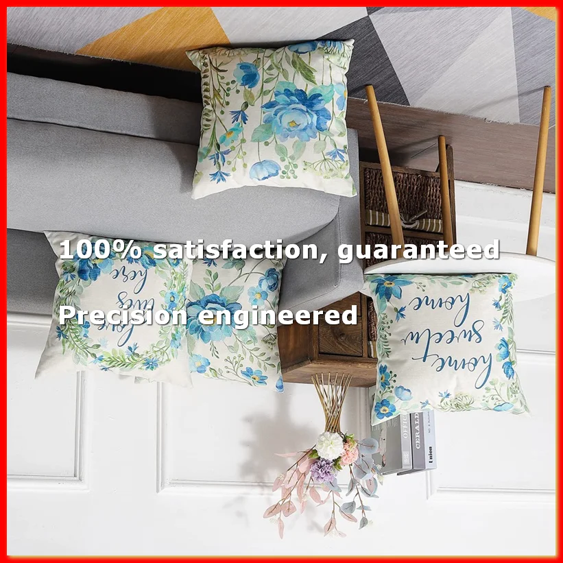 Spring Pillow Covers 18X18 Set of 4 Farmhouse Throw Spring Decorations Flower Home Decor for Couch Sofa-A79M
