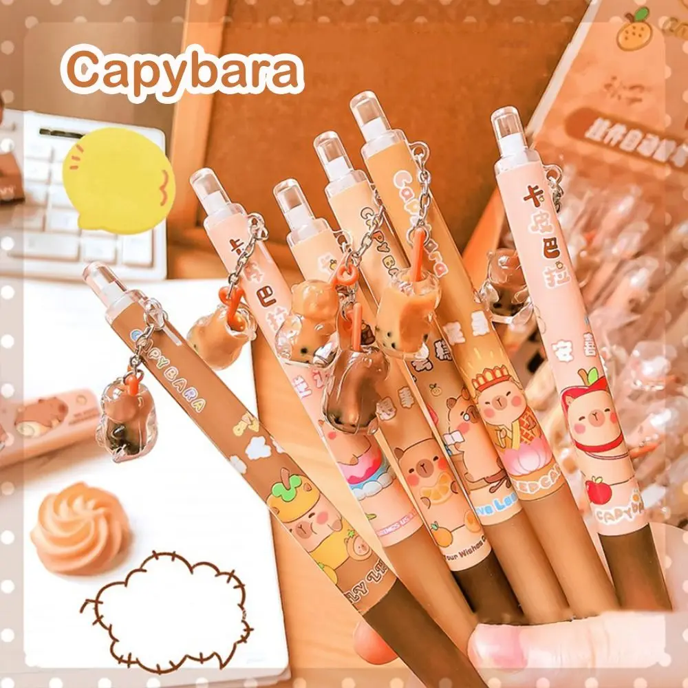 Kawaii Capybara Mechanical Pencil Aesthetic Animal Pendant Automatic Pencil Drawing Writing Cute 0.5mm Propelling Pencil