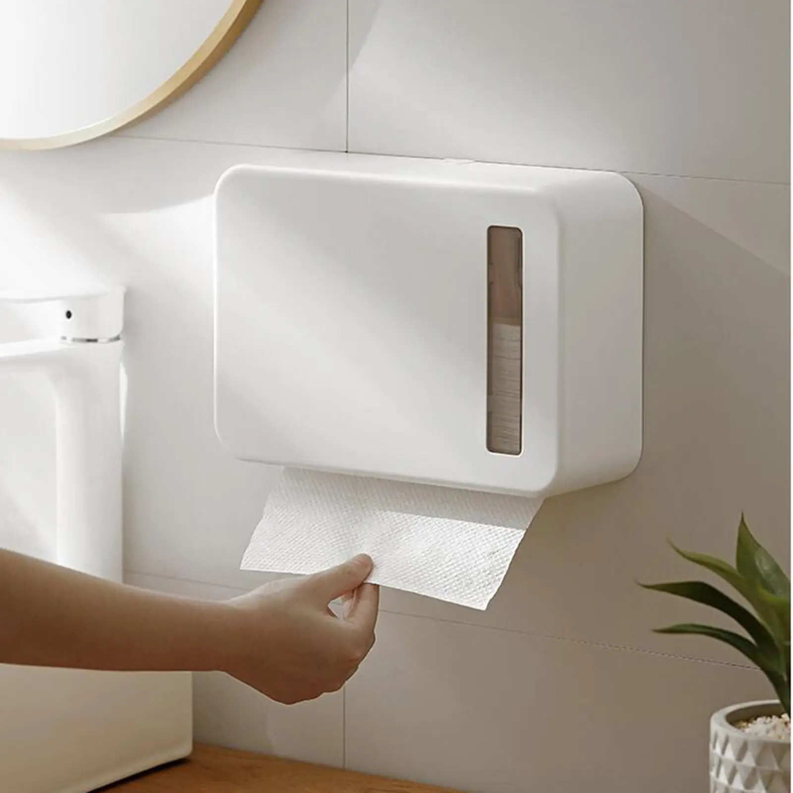 Wall Mounted Tissue Paper Box Cover Modern Bathroom Organizer Paper Towel Dispenser for Bathroom Hotel Office Kitchen