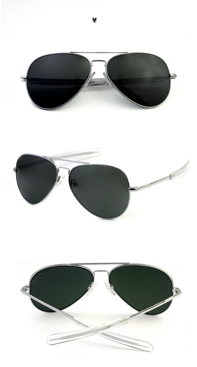 RE Sonnenbrille Mann USA Armee Militär Luftfahrt Pilot Sonnenbrille Glaslinse Frau Luxusmarke Retro Titan Rahmen Hohe Qualität – Detail 16