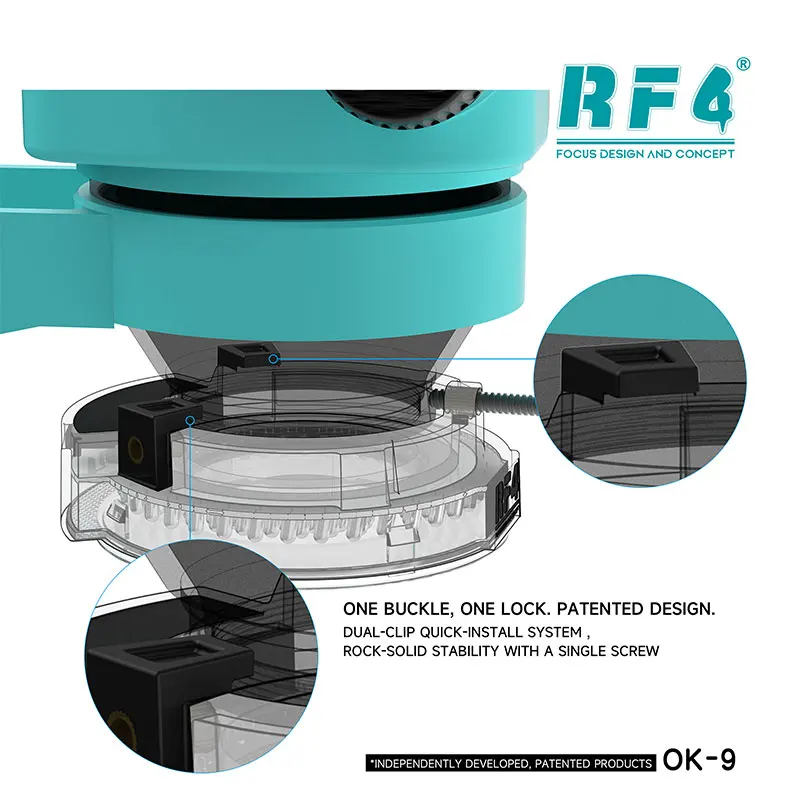 RF4 OK-9 144 LEDs Microscope Ring Light USB Powered Dustproof Lens Shadow-Free Illumination for Precision SMD Soldering Station
