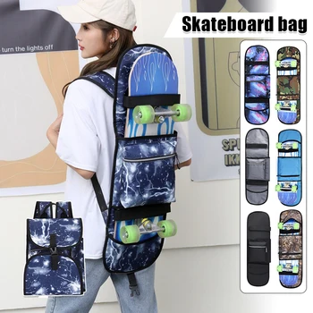 1X กระเป๋าเป้สะพายหลังสเก็ตบอร์ดพับได้ทนทานกระเป๋าสเก็ตบอร์ดสําหรับผู้ชายและผู้หญิงน้ําหนักเบาและกระเป๋าเป้สะพายหลังกีฬาอเนกประสงค์