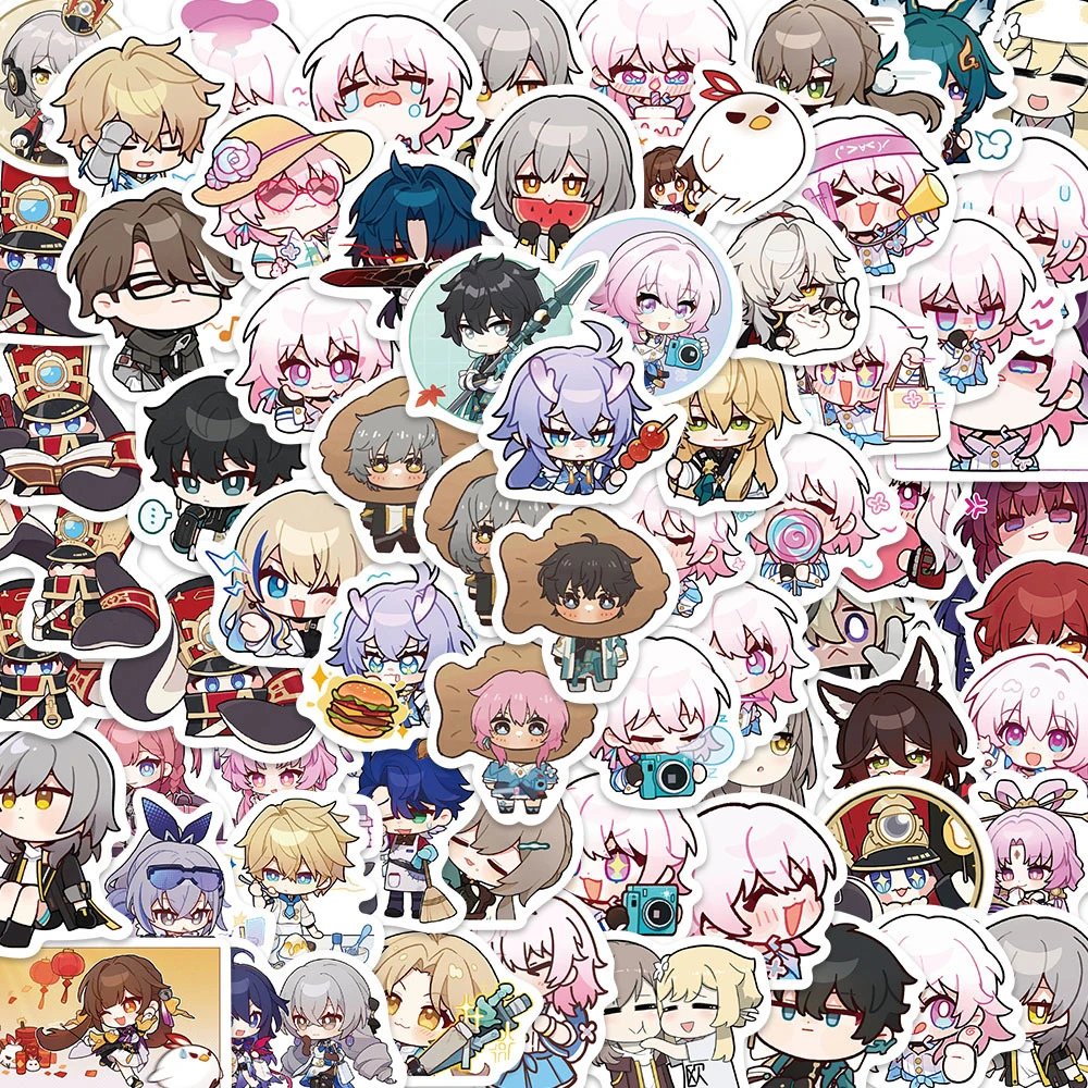 

10/30/80PCS Game Honkai: Star Rail Stickers Kawaii Cartoon Anime Decals Decoration Toy DIY Scrapbook Skateboard Car Cute Sticker