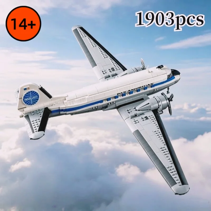 

Classic Air Vehicle Building Bricks Hand Assembled Retro Plane Model Bricks Household Decor Ornament Toys Birthday Gifts