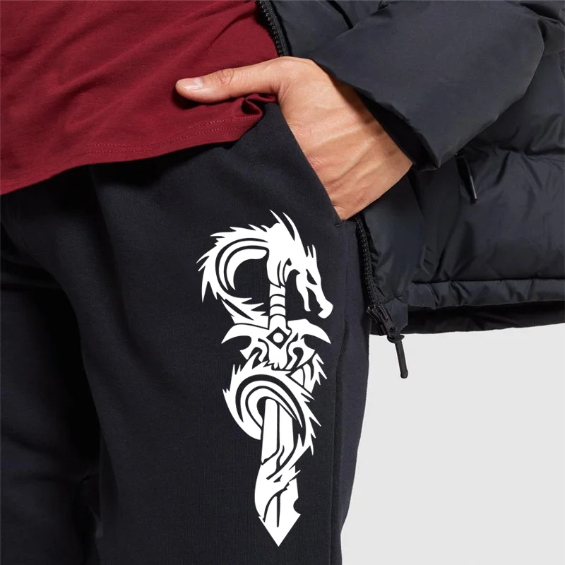 Pantaloni della tuta con stampa Sword Dragon Killer pantaloni sportivi Casual Athletic Fitness Joggers