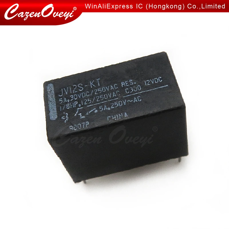 5pcs/lot JV12S-KT JV24S-KT JV12-KT JV24-KT 4Pin 5A30VDC/250VAC 12VDC Power Relay In Stock