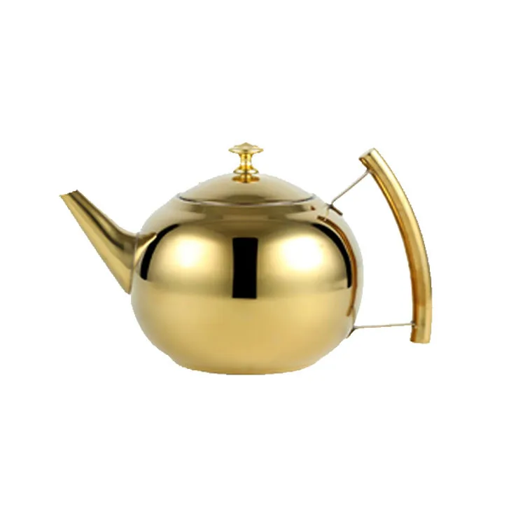 Stainless Steel Teapot Hotel Teapot with Strainer Hotel Coffee Pot Restaurant with Induction Cooker Teapot