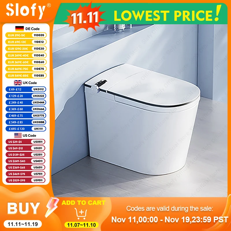 Aromatherapy Deodorization Smart Toilet With Adjustable Seat Temperature Seat Ring Heating Foot Touch Sensor Night Light Toilets