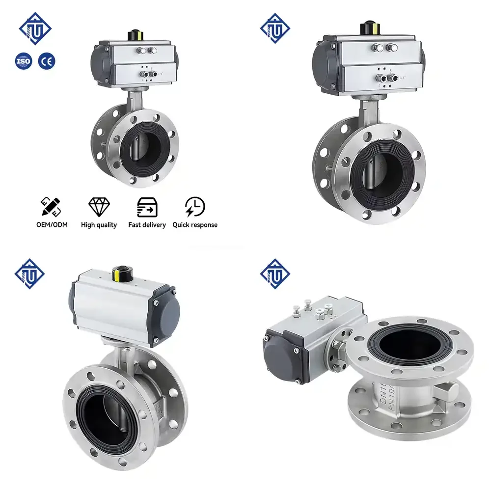 Wanjiree API 609 CF8/CF8M Pneumatic Butterfly Valve 6