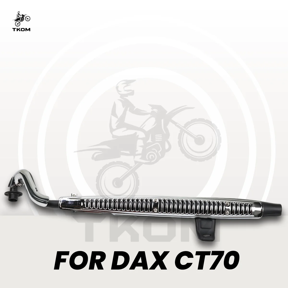 Sistema de escape de acero DAX, silenciador para motocicleta Honda DAX CT70 Mini Bike para motores de 50CC 70CC 125CC 140CC 190CC